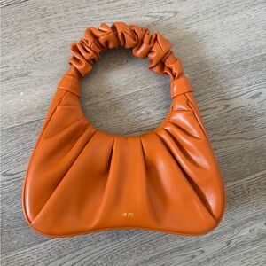 JW PEI Ruched Orange Shoulder Bag